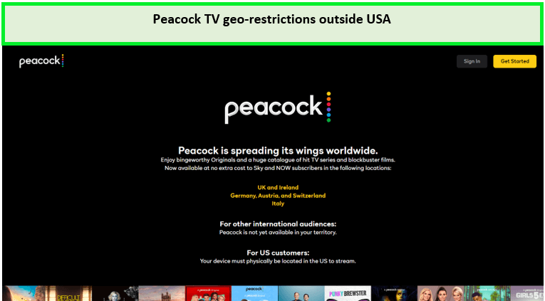 Watch Peacock outside US